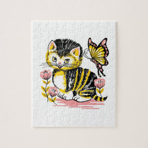 Butterfly en Kitten Legpuzzel