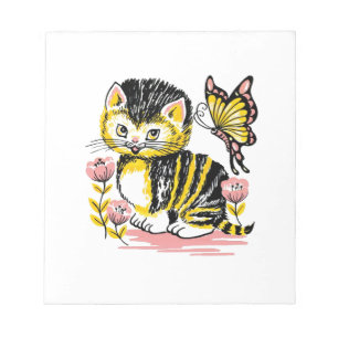 Butterfly en Kitten Notitieblok