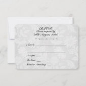 Butterfly en Lace Wedding RSVP Matte 3,5 x 5 inch (Achterkant)