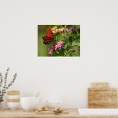 Butterfly en Lantana Poster (Keuken)