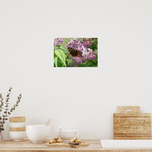Butterfly en Lilacs Poster (Keuken)