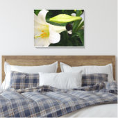 Butterfly en Lily Canvas Afdruk (Insitu (Slaapkamer))