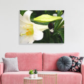 Butterfly en Lily Canvas Afdruk (Insitu (Woonkamer))