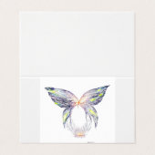 Butterfly en lotus visitekaartje (Buitenkant ongevouwen)