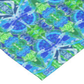 Butterfly en Medallion Batik Pattern in Blue Tafelkleed (Gekanteld)