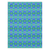 Butterfly en Medallion Batik Pattern in Blue Tafelkleed (Voorkant)