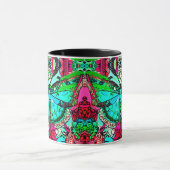 Butterfly en Medallion Batik Pattern in Turquoise Mok (Midden)