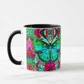 Butterfly en Medallion Batik Pattern in Turquoise Mok (Links)