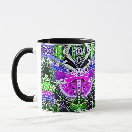 Butterfly en Medallion Batik Pattern in Violet Mok (Links)