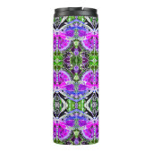 Butterfly en Medallion Batik Pattern in Violet Thermosbeker (Achterkant)