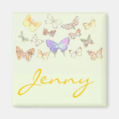 Butterfly en naam Magnet (Voorkant)