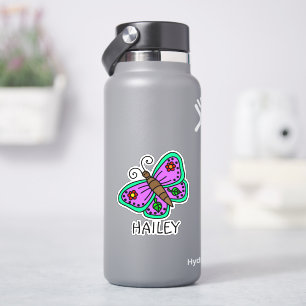  Butterfly en naam op maat Sticker