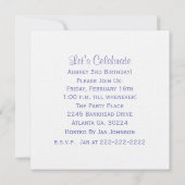 Butterfly en pooldot : partijuitnodiging kaart (Achterkant)