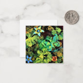 Butterfly en Rodilius Flower Card Notitiekaartje (Voorkant / Achterkant in situ)