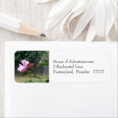 Butterfly en Roos van Sharon-Adresetiketten Etiket (Insitu)