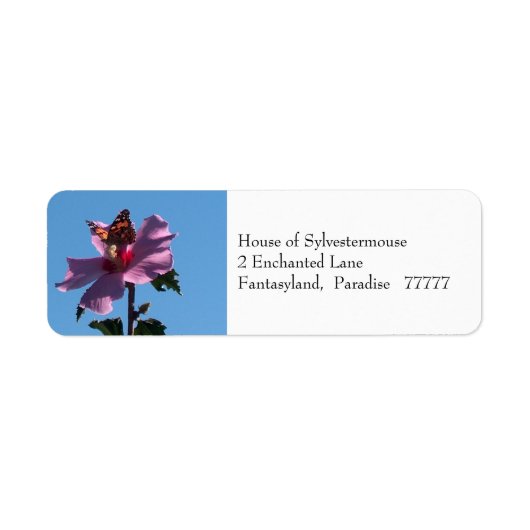 Butterfly en Roos van Sharon-Adresetiketten Etiket (Voorkant)