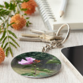 Butterfly en Roos van Sharon Sleutelhanger (Zijkant)