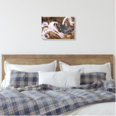 Butterfly en Roze danseringsventiel Canvas Afdruk (Insitu (Slaapkamer))