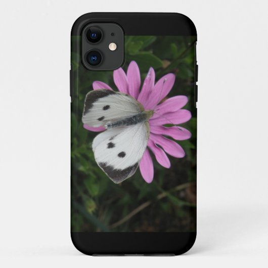 Butterfly en Roze Flowers iPhone 5 Hoesje (Achterkant)