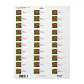 Butterfly en roze ventilator etiket (Full Sheet)