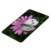 Butterfly en roze ventilator Premium Magnet Magneet (Linkerzijde)