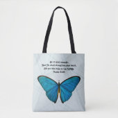 Butterfly en scripts in Blue Canvas tas (Voorkant)