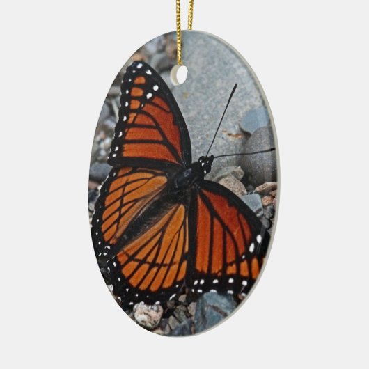 Butterfly en Stenen Keramisch Ornament (Links)
