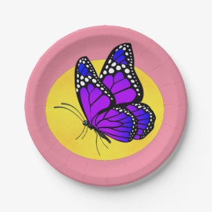 Butterfly en Sun voor Bord van papier