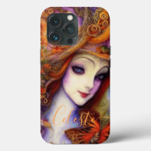 Butterfly en tuingodin in Waterverf Blues