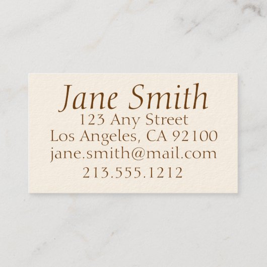 Butterfly en wijnstokken gepersonaliseerde Shabby  Contactkaartje (Achterkant)