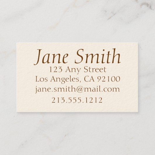 Butterfly en wijnstokken Shabby Chic Calling Cards Contactkaartje (Achterkant)