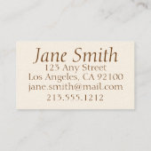 Butterfly en wijnstokken Shabby Chic Calling Cards Contactkaartje (Achterkant)