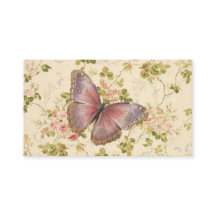 Butterfly en wijnstokken Shabby Chic QR Code