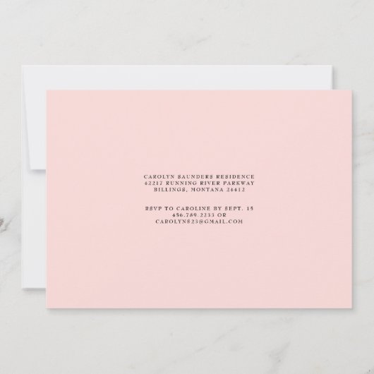 Butterfly en Wilde bloemen Zweet Birthday Party Kaart (Achterkant)