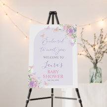 Butterfly Enchanted Baby shower Welkomstbord