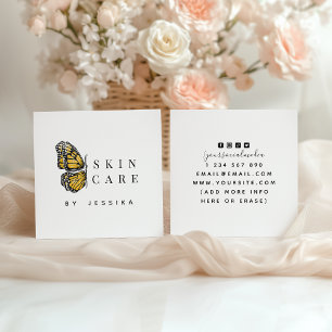 Butterfly esthetica & Social Media Skincare Beauty Vierkante Visitekaartje