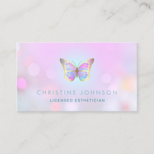 Butterfly Esthetician Salon Spa Visitekaartje (Voorkant)