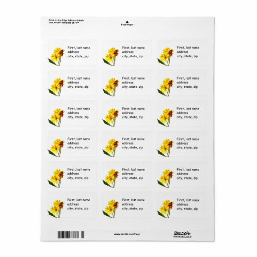 Butterfly Etiket (Full Sheet)