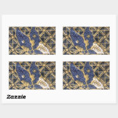 Butterfly Fabric Rechthoekige Sticker (Vel)