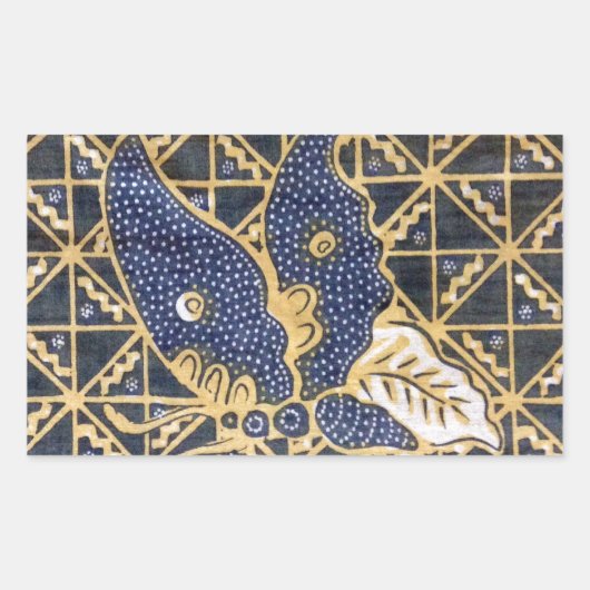 Butterfly Fabric Rechthoekige Sticker (Voorkant)