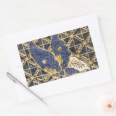 Butterfly Fabric Rechthoekige Sticker (Envelop)