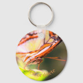 Butterfly Face Natuur - Gepersonaliseerd Sleutelhanger (Voorkant)