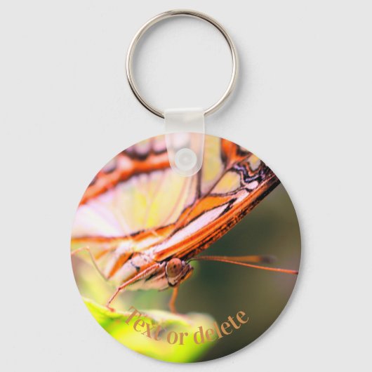 Butterfly Face Natuur - Gepersonaliseerd Sleutelhanger (Voorkant)