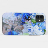 Butterfly Faerie in Blue Flowers Case-Mate iPhone Case (Achterkant (horizontaal))