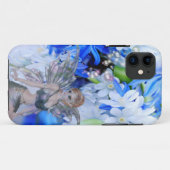 Butterfly Faerie in Blue Flowers Case-Mate iPhone Case (Achterkant (horizontaal))