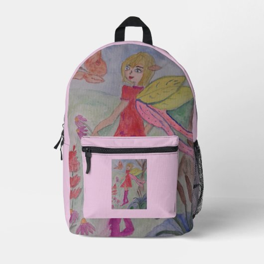 Butterfly Fairy Bedrukte Rugzak (Voorkant)
