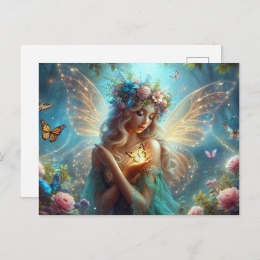 Butterfly Fairy Briefkaart (Voorkant / Achterkant)