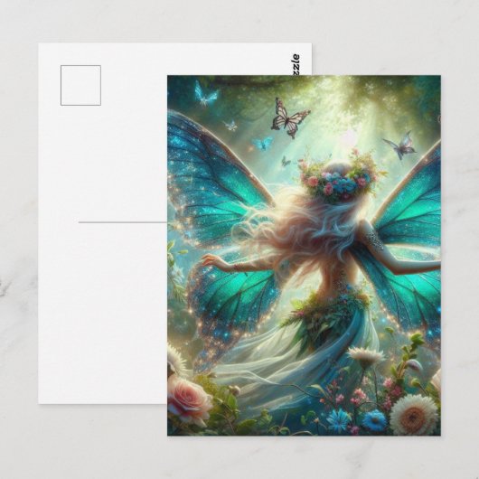 Butterfly Fairy Briefkaart (Voorkant / Achterkant)