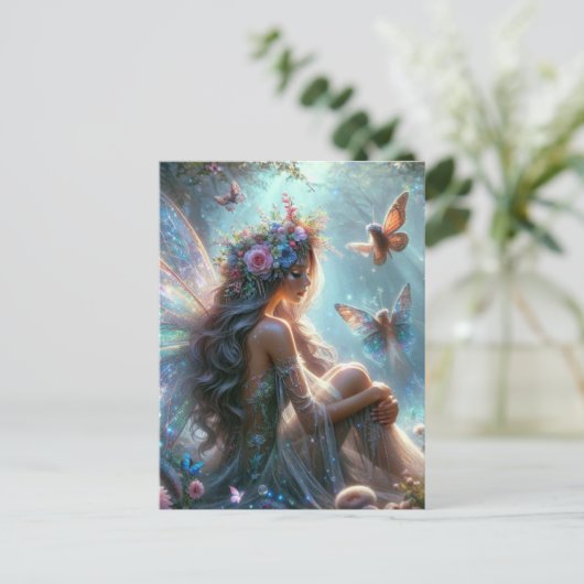 Butterfly Fairy Briefkaart (Staand voorkant)