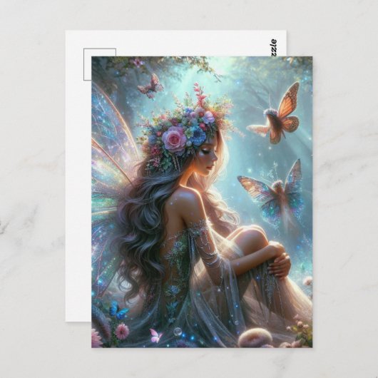 Butterfly Fairy Briefkaart (Voorkant / Achterkant)